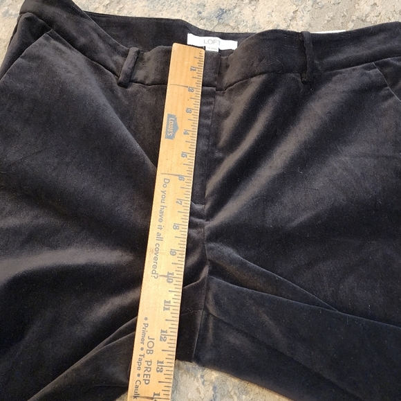 NWT Loft Velvet Black Riviera Slim Pants Womens Size 14 - Picture 9 of 16